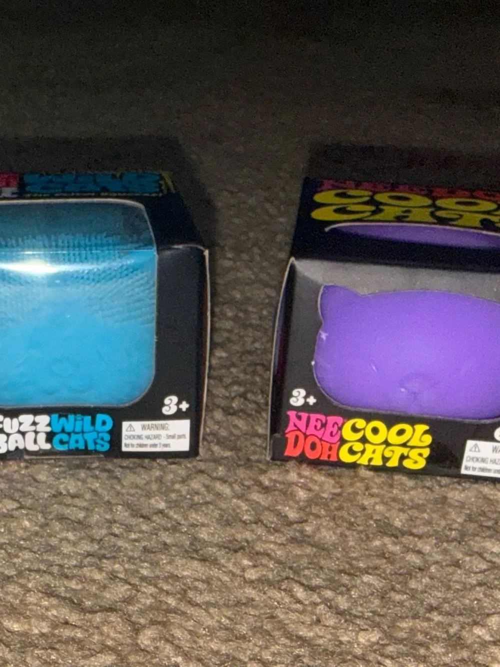 Cool Cats & Wild Cats Sensory Squeeze Toys - Purple & Blue